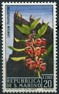 San Marino Sc#657 MNH, 20L multi, Flowers 1967 (1967)