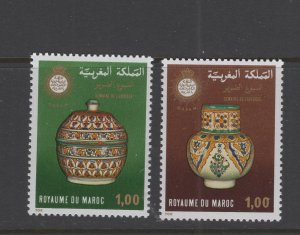 Morocco #414-15 (1978 Year of the Blind set) VFMNH CV $1.80