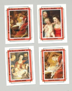 St Vincent #1969-1972 Rubens Christmas 4v Imperf Proofs Unissued Denominations