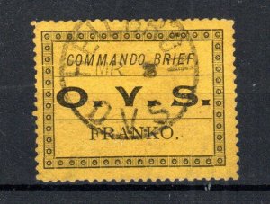 South Africa - Orange Free State Military Frank Stamp 1889 FU CDS