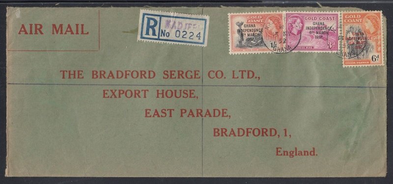 Ghana - May 13, 1959 Registered Cover to England