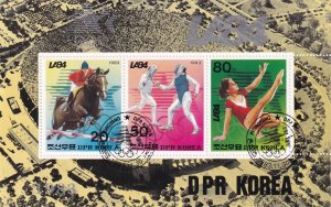 SA18d Korea 1983 Olympic Games, Los Angeles '84 used Souvenir Sheet