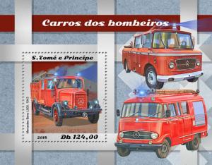 Z08 ST18505b Sao Tome and Principe 2018 Fire engines MNH ** Postfrisch