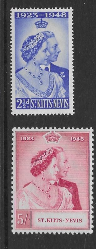 St Kitts/Nevis 93-94  1948 set 2 unused  VF