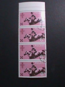 POLAND-1984 SUMMER OLYMPIC GAMES-HORSE RIDING CTO  BLOCK VF SCOTT UNLISTED-