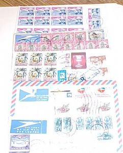 SOUTH AFRICA   10 or MORE STAMPS on 5 DIFF. SMALL COVERS TO USA FROM 1947