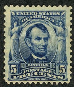US #304 SCV $150.00 VF mint never hinged, well centered with bold color, 5c L...