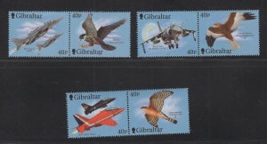 Gibraltar #887-89 (2001 RAF and Raptors set) VFMNH CV $8.75