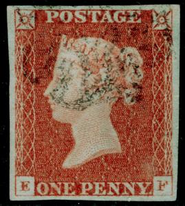 SG8, 1d red-brown PLATE 26, FINE USED. Cat £60. 4 MARGINS. EF