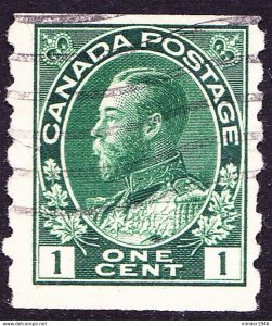 CANADA 1911 KGV 1 cents Blue Green Imperf x 8 SG220 Fine Used