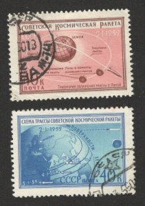 RUSSIA - USED SET - SPACE - COSMOS - Mi.No. 2219/20 - 1959.