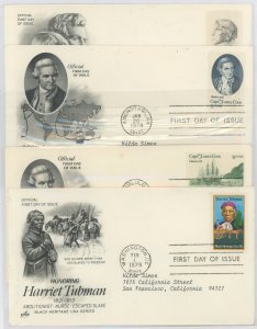 US 1731/1744 Addressed covers 1731, 1732, 1733, 1744 with cachets.