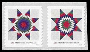 PCBstamps  US 5098/5099a Coil Pair 50c(2x25c)Star Quilts, MNH, (20)