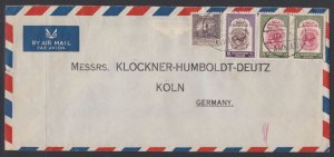 Trans Jordon 1951 Commercial Airmail Cover Amman To Koln Germany