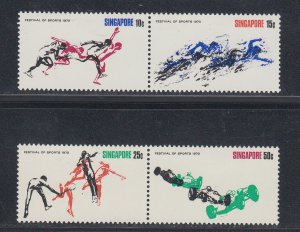 Singapore Scott #122-125 (Pairs) MH