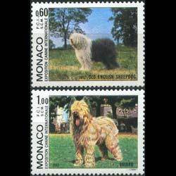 MONACO 1982 - Scott# 1336-7 Intl.Dogs Show Set of 2 NH