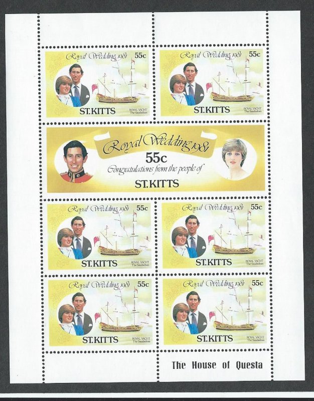 St. Kitts   sheets mnh sc#  75 - 80