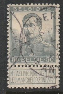 1912 Belgium - Sc 99 - used VF - 1 single - King Albert I