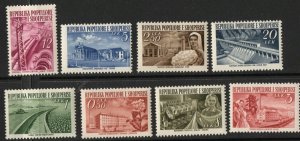 Thematic stamps ALBANIA 1953 INDUSTRY 575/82 mint