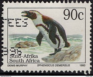 SOUTH AFRICA 1993 QEII 90c, Multicoloured, Endangered Fauna-Jackass Penguin S...