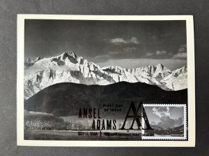 Ansel Adams 2024 FDC Maxicard Maximum Postcard Winter Storm Sierra Nevada CA
