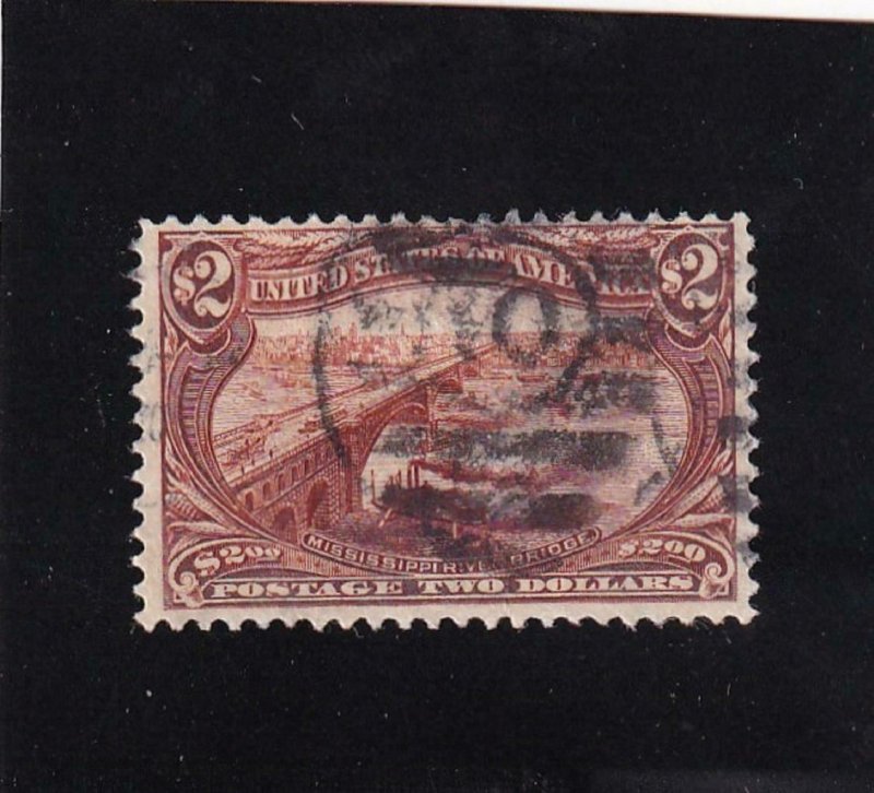 $2.00 Trans-Mississippi Bridge, Sc #293, Used (45358) 