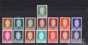 NORWAY 1955-1960 YEARS SET OF 15 STAMPS MNH