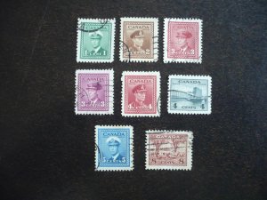 Stamps - Canada - Scott# 249-256 - Used Set of 8 Stamps