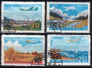 Romania 1956 Aviation Airplanes Landscapes Mi.1626 /9 Used
