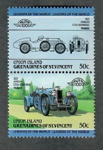 St. Vincent Grenadines - Union Island #146 Cars MNH attached pair