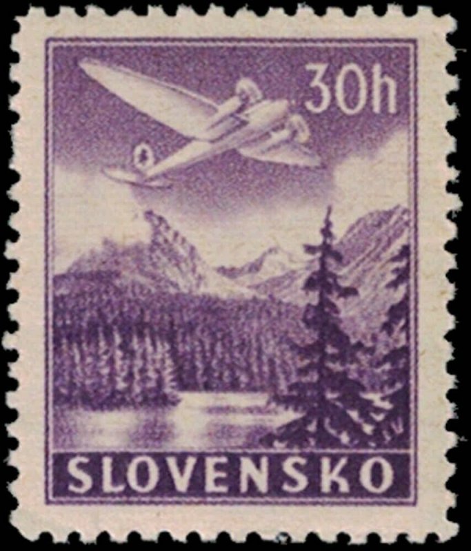 ca 1939 SLOVAKIA Stamp - Air Mail, 30H E49 