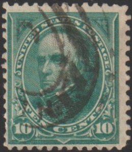 SC# 273 - (10c) - Webster, DL wmk, dark green, used single