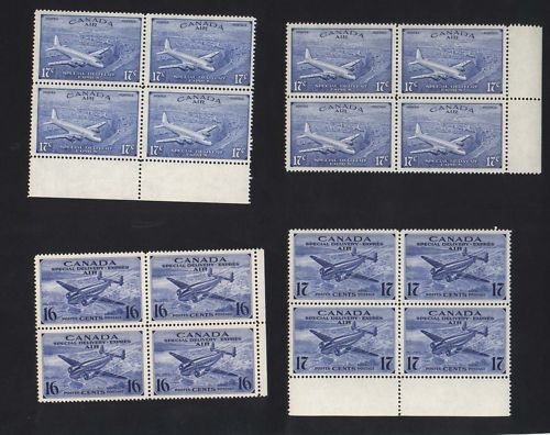 Canada #CE1 - #CE4 VF/NH Block Set