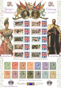 History of Britain 48 2009 BC-260 George V accession no. 138 sheet U/M