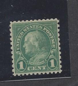 United States, 578, 1c Frankflin Green XF Single, **MNH**