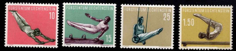 LIECHTENSTEIN Scott 308-311 MNH** 1957 Gymnast set few perf tips toned