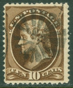 EDW1949SELL : USA 1882 Scott #209b Black Brown F-VF, Used. Sound. Catalog $375.