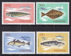 Faroe Islands 97-100 Fish MNH VF