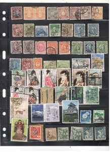 JAPAN COLLECTION ON STOCK SHEET MINT/USED