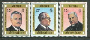 GIBRALTAR - 1980 - Europa, Personalities - Perf 3v Set - Mint Never Hinged