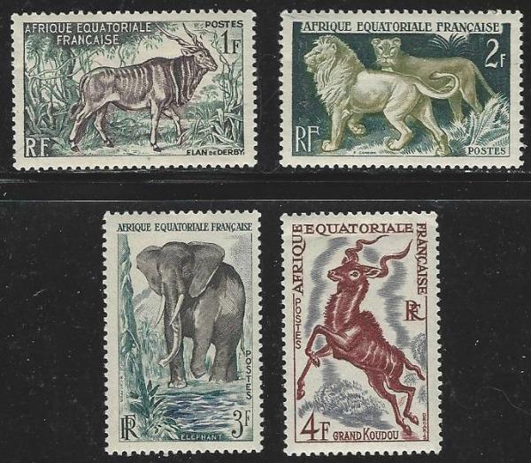 French Equatorial Africa #195-198 Mint Hinged Set of 4