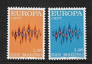 SAN MARINO, 771-772, MNH, EUROPA 1972