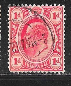 Transvaal 282: 1d Edward VII, used, F-VF