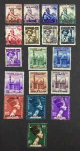 MOMEN: EGYPT SC #N39-N56 PALESTINE MINT OG NH LOT #63088