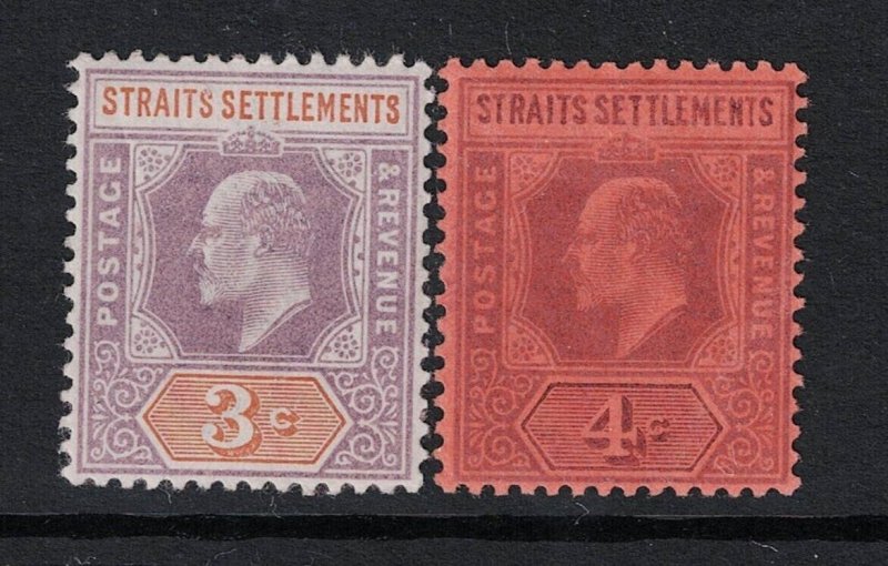 Straits Settlements SG# 111 & 112 Mint Hinged - S20316