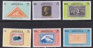 Anguilla # 349-354 & 354a, Sir Rowland Hill, Stamp on Stamp, NH, 1/2 Cat.