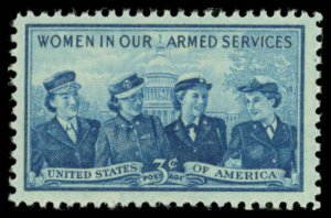 US Sc 1013 VF/MNH - 1952 3¢ Women in the Armed Forces - P.O. Fresh