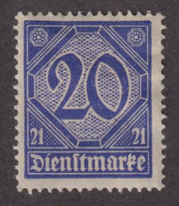 Germany OL12 Dienstmarke 20Pf 1920