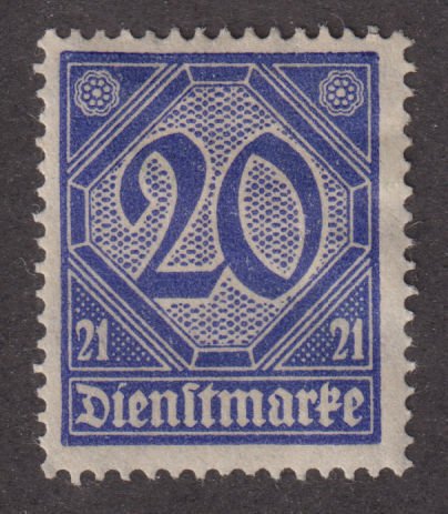Germany OL12 Dienstmarke 20Pf 1920