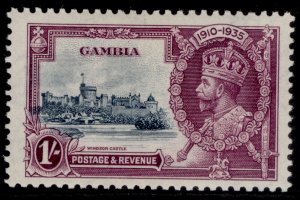 GAMBIA GV SG146, 1s slate & purple, LH MINT. Cat £15.